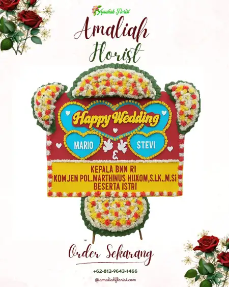 Papan Bunga Pernikahan Sarageni